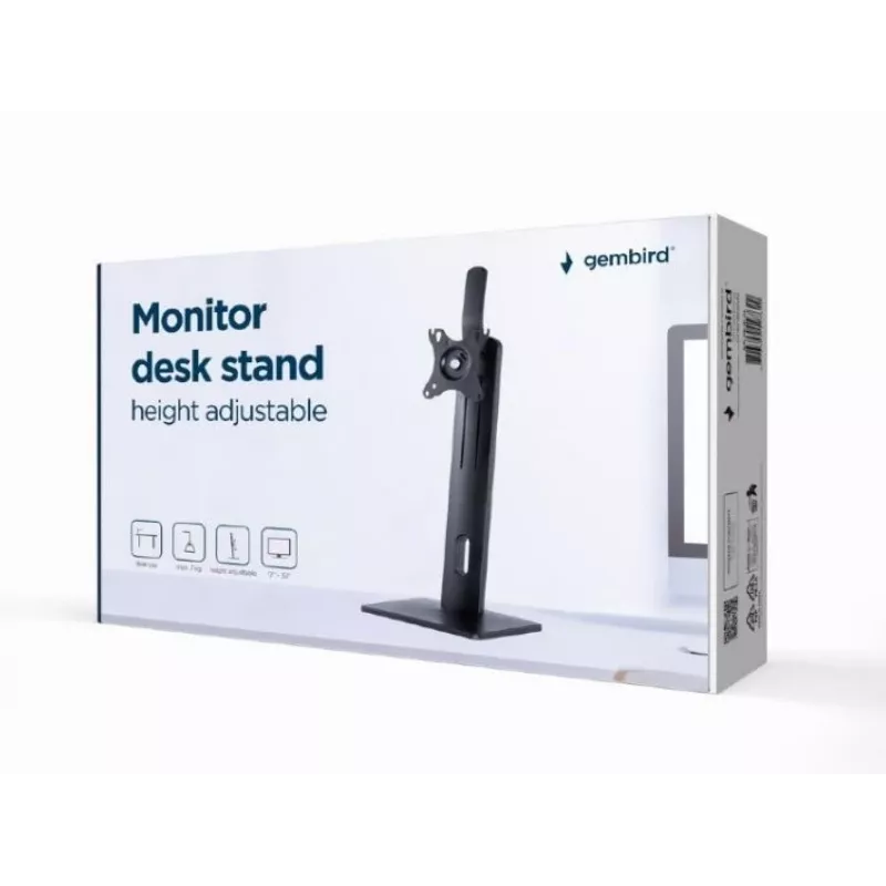 Soporte de sobremesa para monitor Gembird MS-D1-01 altura ajustable Negro