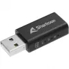 Adaptador DAC interno USB Type-A a 3,5 mm Sharkoon DAC Pro S — salida de 2 V, negro, compacto (42 × 17,3 × 9,7 mm)