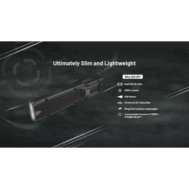 Nitecore EDC25 linterna, serie EDC, 3000 lm, USB-C