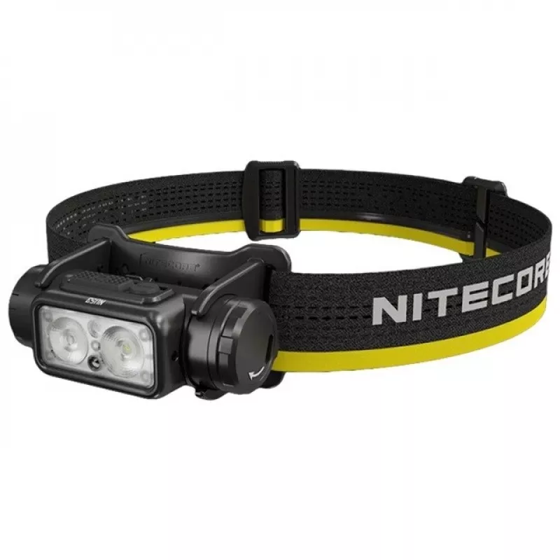 Linterna frontal Nitecore NU53 — luz manos libres recargable, diseño compacto