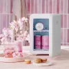 Mininevera Adler AD 8084G — compacta gris 12V/230V, capacidad 4 L, portátil, puerta con bisagra a la derecha