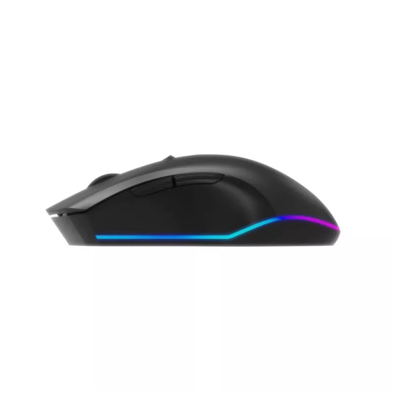 Ratón óptico inalámbrico RF Gembird MUSGW-6BL-02 — para diestros, 3200 DPI, 6 botones, negro, RGB