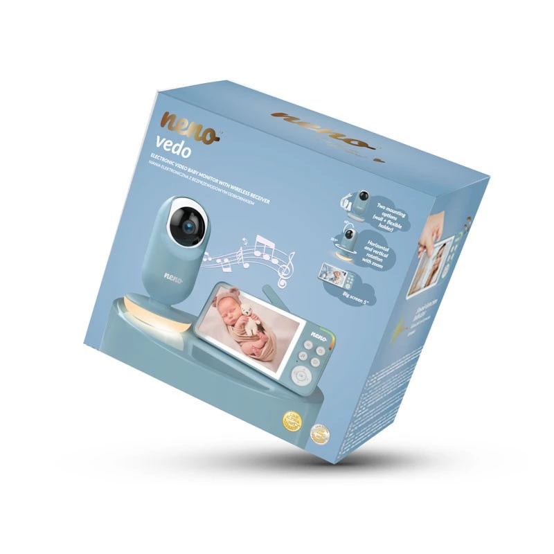 Vedo azul intercomunicador electrónico para bebés con receptor inalámbrico