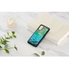 Funda protectora iKins para Samsung Galaxy S20 — diseño negro Water Lilies