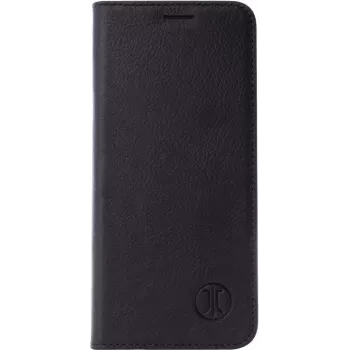 Funda de protección BookCase para Apple iPhone 17 de jt berlin — piel negra auténtica