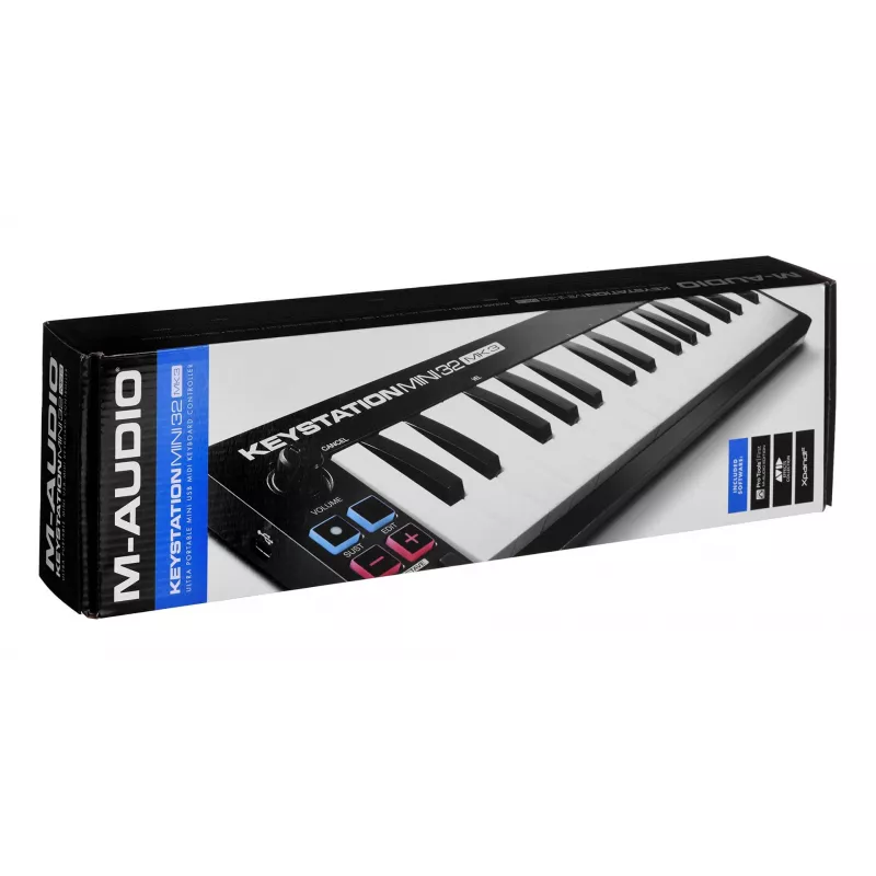 M-AUDIO Keystation Mini 32 MK3 Teclado MIDI 32 teclas USB Negro, Blanco