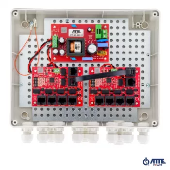Switch PoE para exterior ATTE IP-9-11-L2 10 puertos — modelo 16806, Power over Ethernet apto para exterior
