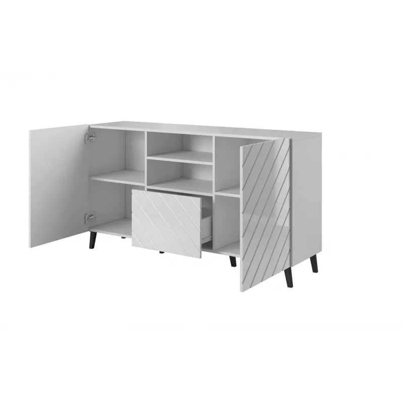 Cómoda ABETO 150x42x82 blanco brillante