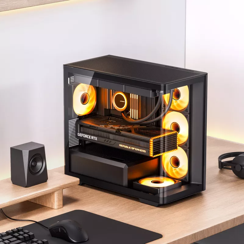 Carcasa de PC Jonsbo D300 ATX negra