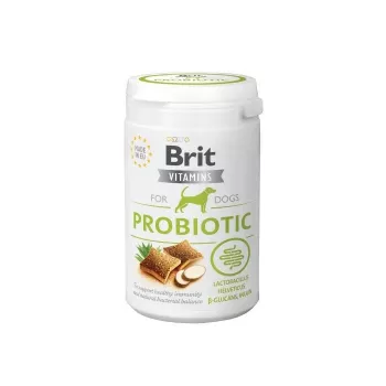 Complemento probiótico para perros Brit BRIT Vitamins, 150 g polvo, sabor pollo, sin lactosa y sin gluten