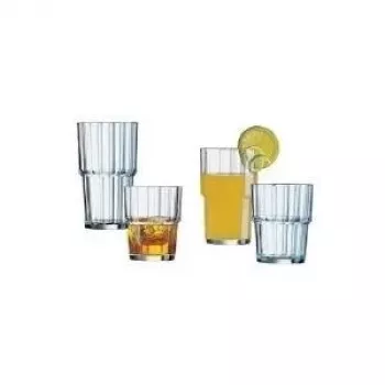 Vaso de vidrio templado apilable Esmeyer Norvege 0,25 L — vaso resistente al calor duradero