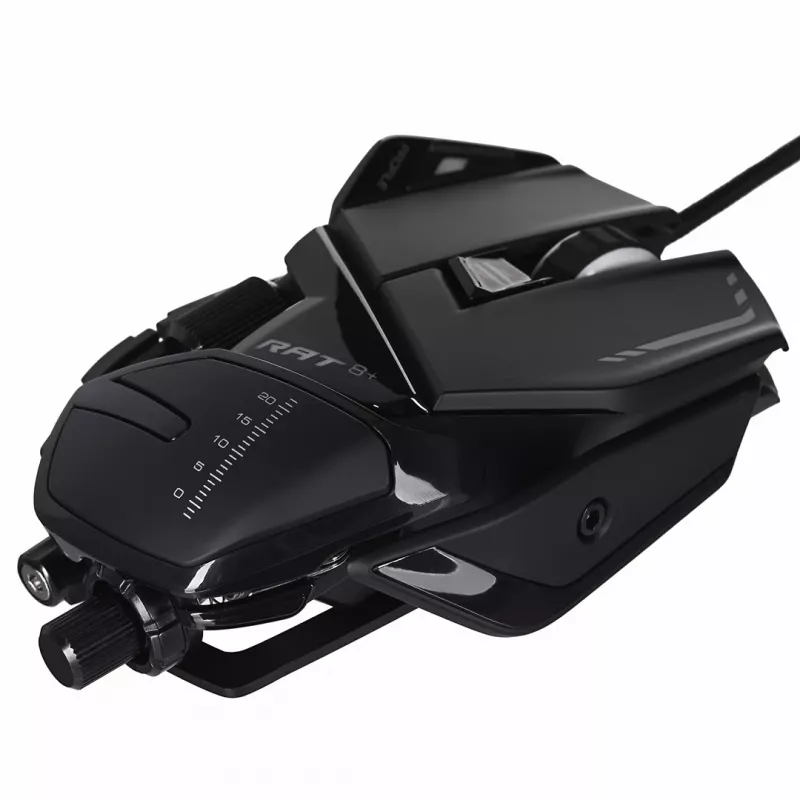 Ratón gaming MadCatz R.A.T. 8+ — Diestro, óptico, 16000 DPI, 11 botones, USB Type-A, 145 g