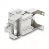 Módulo Keystone DELOCK RJ45 a LSA Cat.6A apantallado sin herramientas, plano, plata/blanco, con tapa antipolvo