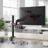Soporte de monitor MACLEAN MC-135 con muelle de gas para pantallas de 17 a 32 pulgadas, carga 2–10 kg, negro