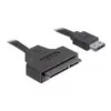 Cable SATA DeLOCK ESATAP-100 0,5m negro