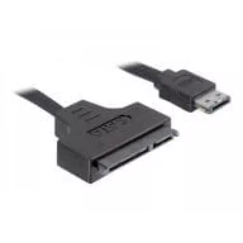 Cable SATA DeLOCK ESATAP-100 0,5m negro