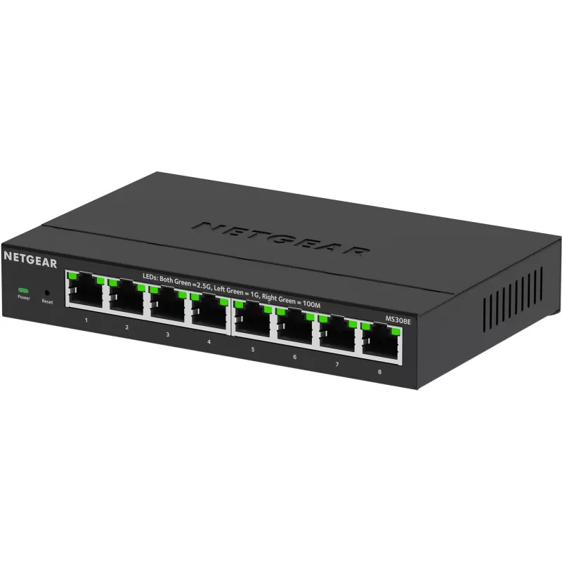 NETGEAR MS308E no gestionado 2.5G Ethernet (100/1000/2500) negro