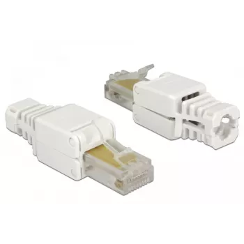 Conector de cable DeLOCK 86415 RJ-45 blanco