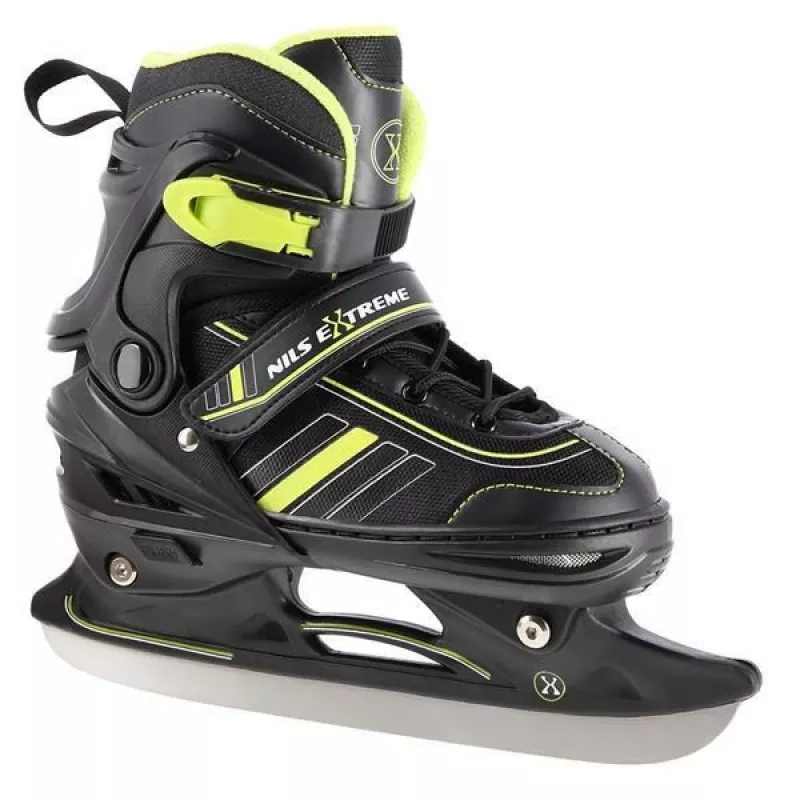 Patines en línea 2IN1 Nils Extreme NH18191 negro/lima talla M (34-38) con patines de hockey hielo intercambiables