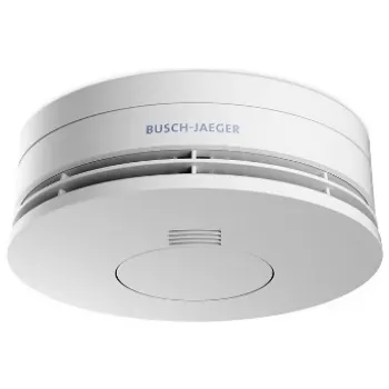 Detector de humo Busch-Jaeger 2CKA006800A2717 óptico cableado, batería 3 V, Ø 120 mm, Al 47,5 mm