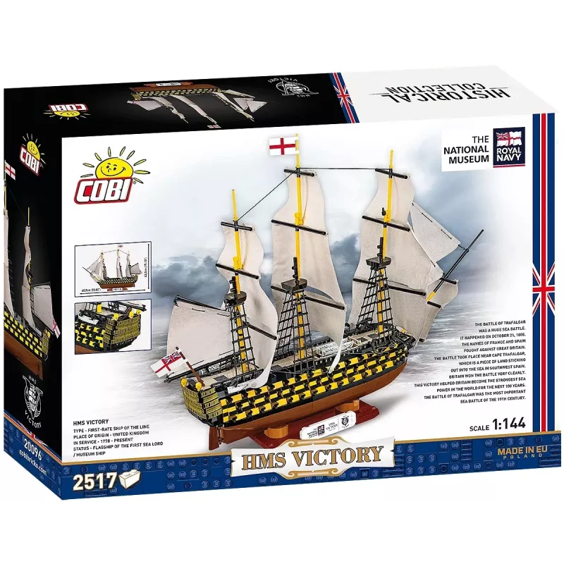 Set de construcción Cobi HMS Victory — 2.517 piezas, detallado modelo histórico de velero