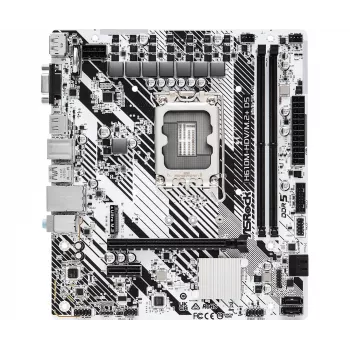 Placa base ASRock H610M-HDV/M.2+ D5 — Intel H610, LGA 1700, microATX, 2× DDR5 DIMM, M.2, HDMI 2.1, DP 1.4