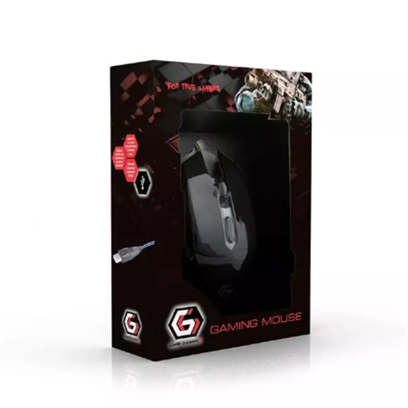 Ratón USB OPTICAL GAMING/RED MUSG-001-R GEMBIRD