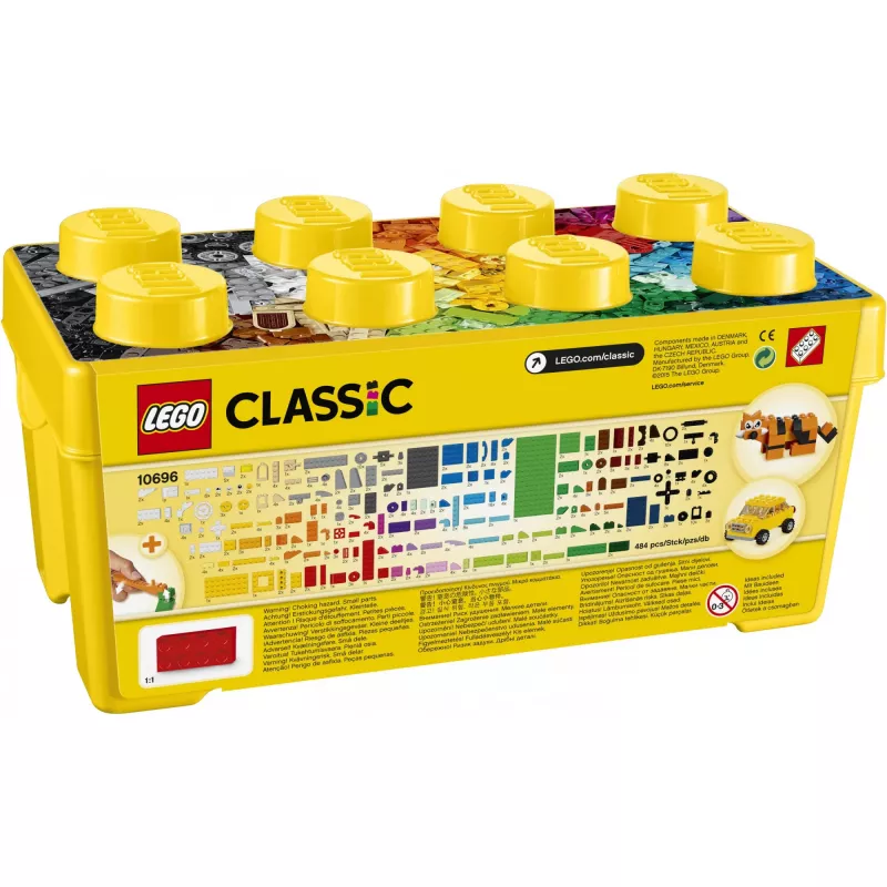 LEGO 10696 Classic Medium Creative Brick Box – fácil almacenamiento, ladrillos de colores, set de construcción para niños y niñas a partir de 4 años