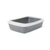 Arenero para gatos Savic IRIZ 42 cm con borde — arenero de plástico, 420×310×125 mm, gris