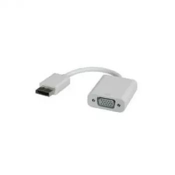 Adaptador DisplayPort-VGA, DP macho - VGA hembra, VGA D-Sub, DisplayPort, conector macho, conector hembra, blanco