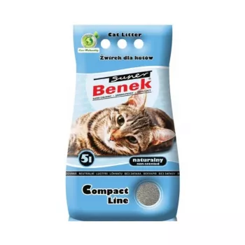 Arena aglomerante Super Benek Certech Super Benek Compact, granulado de bentonita, 5 L, de rápida absorción, neutralización de olores