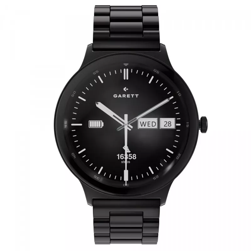 Smartwatch Garett Quantum — acero inoxidable negro