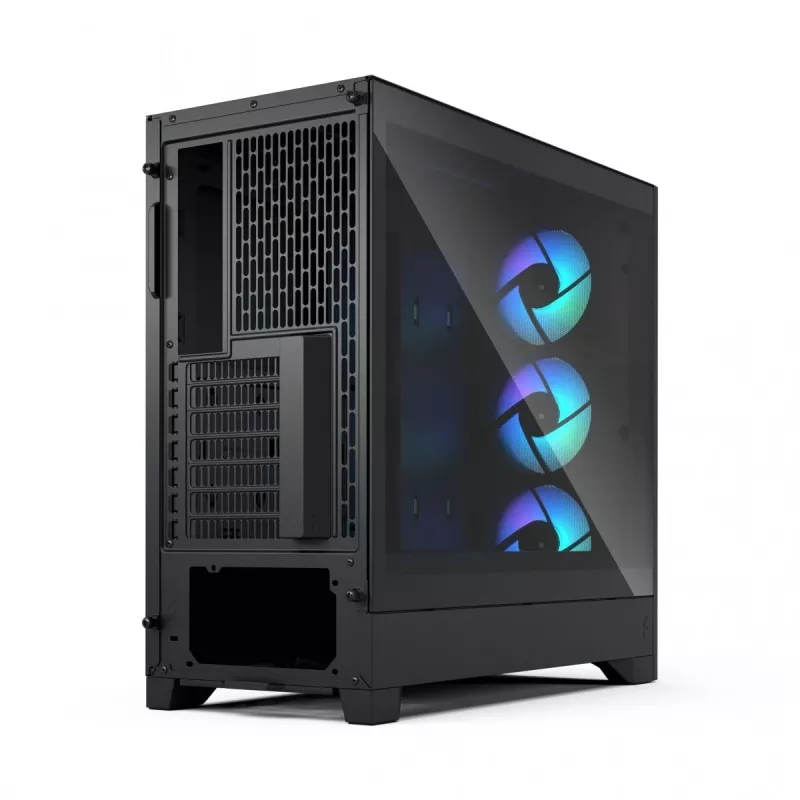 Caja de PC semitorre Fractal Design Pop 2 Air negra sólida — compatible con ATX, 3 ventiladores frontales de 120 mm, bahías de 2,5/3,5