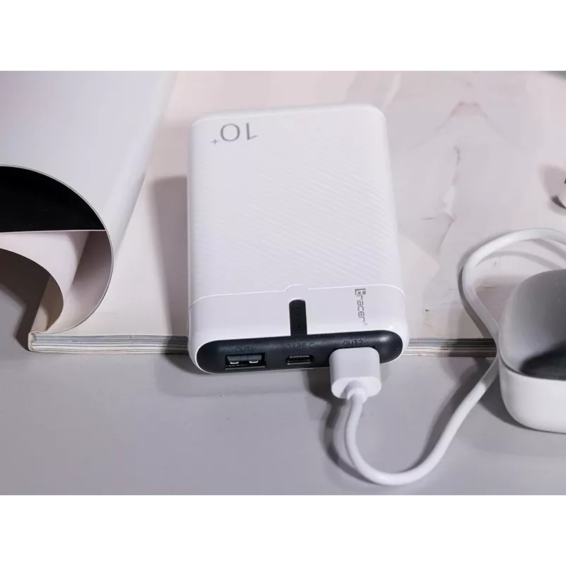 Powerbank EnerGo 10000 mAh blanco-negro
