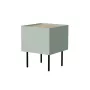 Mesita de noche Cama Meble FELLINI 40x41x60, oliva con tablero de roble aceitado, 1 cajón, pack de 2
