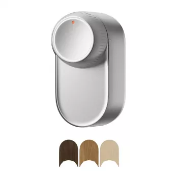Cerradura de puerta inteligente SwitchBot W5600000S Plata – conectividad Bluetooth, compatible con cerraduras de embutir estándar