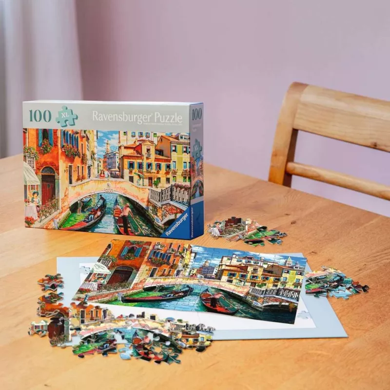 Puzle Ravensburger 100 piezas ciudad 275×195 mm, edad 9+