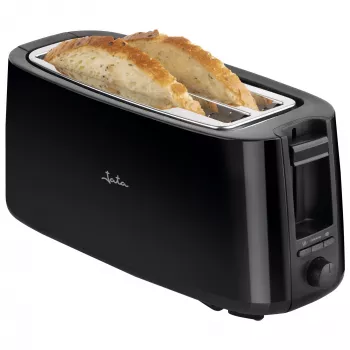 Tostadora Jata JETT1585 2 rebanadas 1400 W negra botones mando giratorio 230 V ancho de ranura 25 cm profundidad de ranura 3 cm