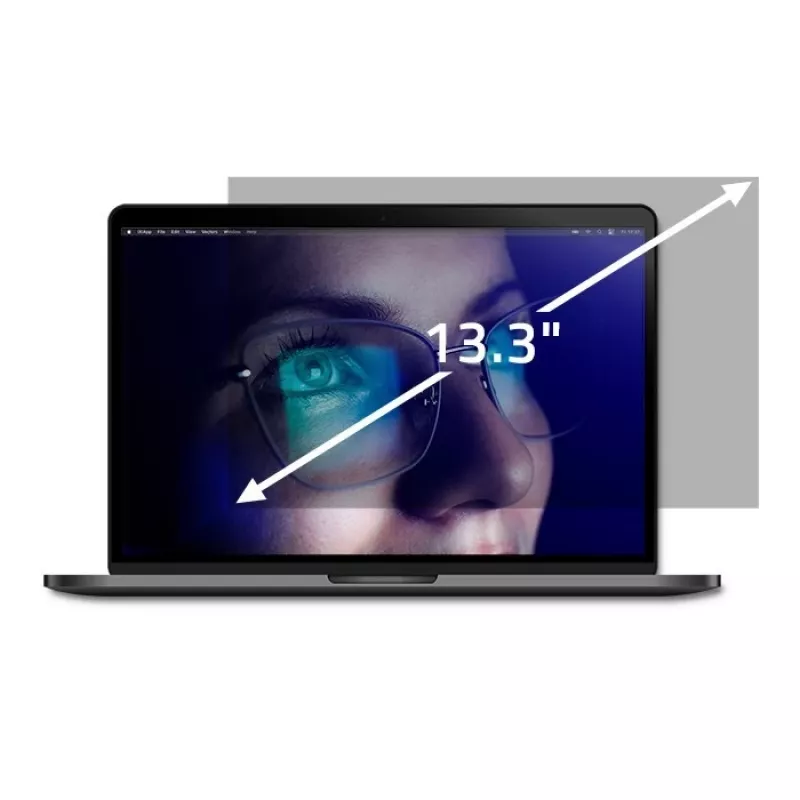 Filtro de privacidad Qoltec 51050 para pantalla (13,3 pulgadas) (11,59 pulgadas, 16:9), lámina protectora para portátil