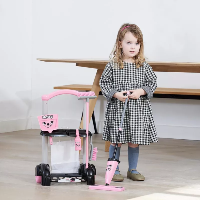 Carrito de limpieza de juguete CASDON Hetty electrodoméstico infantil rosa