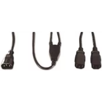 Cable de alimentación Tecline 580490 negro 1,8 m conector hembra C13 2 x conector hembra C13