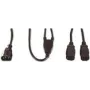 Cable de alimentación Tecline 580490 negro 1,8 m conector hembra C13 2 x conector hembra C13