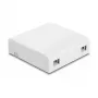 Roseta de conexión de fibra óptica DeLOCK 2 x SC simplex LC dúplex blanca