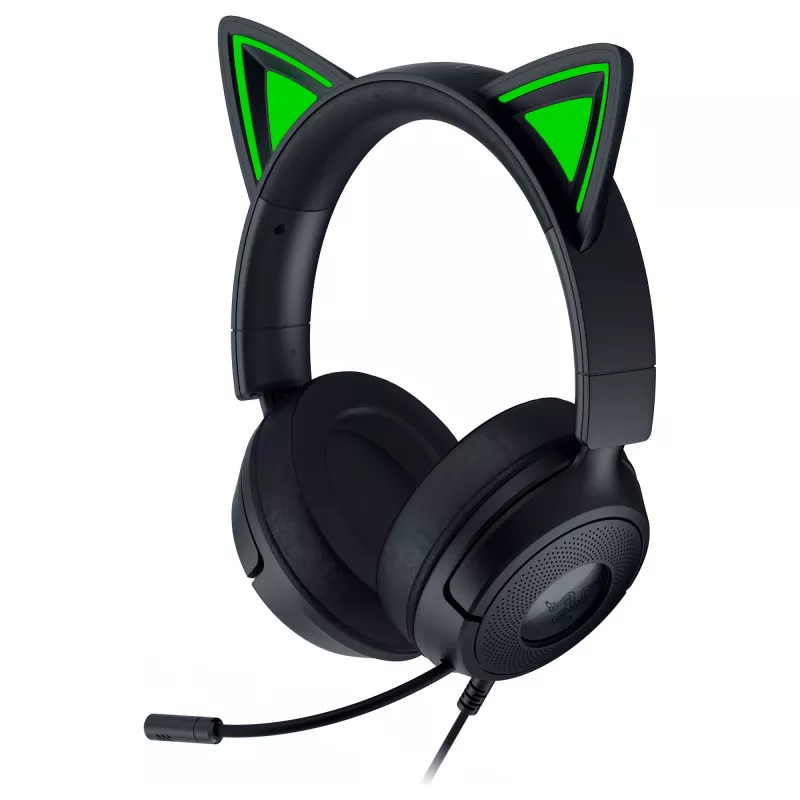 Auriculares gaming con cable Razer Kraken Kitty V3 X — on-ear, micrófono integrado