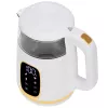 Hervidor de agua Adler AD 1305WG — 1,7 l, 2200 W, vidrio/plástico, blanco/dorado/transparente