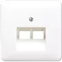 Toma de pared RJ-45 JUNG CD 569-2 UA WW blanca — Termoplástico