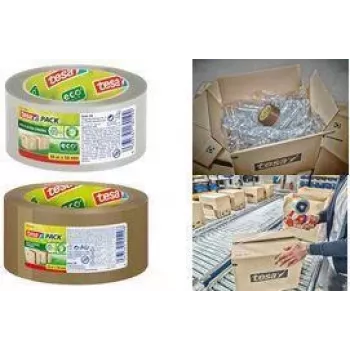 tesa ECO & ULTRA STRONG 58299-00000-00 Cinta de embalar pack® eco & ultra strong marrón (L x An) 66 m x 50 mm 1 unidad (58299-00000-00)