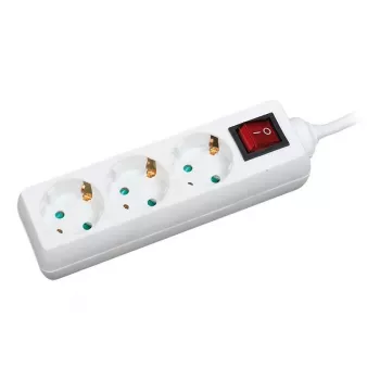 Alargador de corriente LogiLink LPS206 1.4 m 3 tomas AC blanco