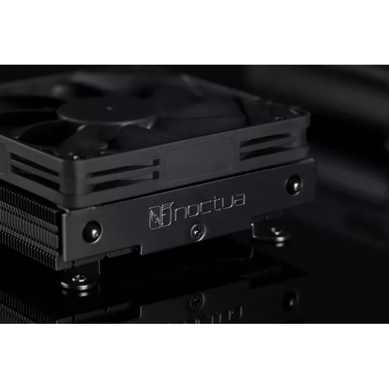 Disipador de CPU Noctua NH-L9i chromax.negro, ventilador de perfil bajo de 92 mm, compatibilidad con LGA1151/LGA115x/AM4, 37 mm de altura, disipador de 95x95 mm