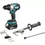 Taladro atornillador de impacto a batería DHP492RTJ, 18V (azul/negro, 2 baterías de litio-ion 5,0Ah, MAKPAC Gr.2)